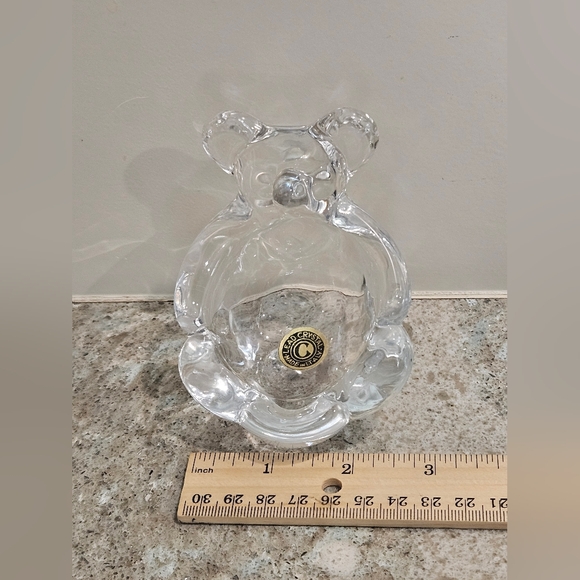 Vintage Lead Crystal Bear Trinket / Ring Holder Made In Italy - Picture 11 of 11